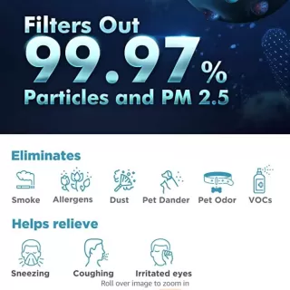 Purificator aer MSA3, filtru H13 Hepa, Filtrare carbune activ, filtrează 99,97% din particulele de până 0.3 microni, foarte silentios